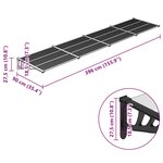 vidaXL Auvent de porte Noir et transparent 396x90 cm Polycarbonate