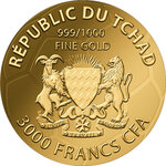 Monnaie BRASIL FOOTBALL Sport Icons 1/1000 Oz Or 3000 Francs Chad (PRÉCOMMANDE)