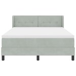 vidaXL Lit à ressorts avec matelas Gris clair 190 x 140 cm Polyester