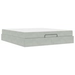 vidaXL Cadre de lit avec matelas avec matelas 2 Pièces Gris clair Velours