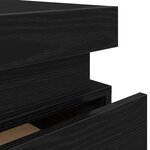 Table de chevet vidaXL avec lumières LED Chêne Noir 35x39x55 cm