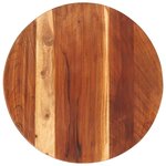 vidaXL Dessus de table bois massif d'acacia rond 25-27 mm 40 cm