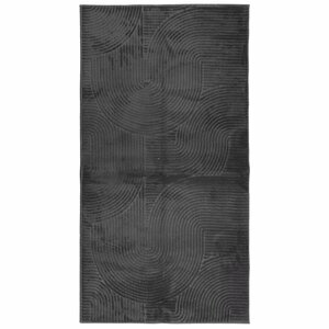 vidaXL Tapis IZA poils courts style scandinave anthracite 80x150 cm