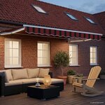 vidaXL Auvent rétractable électrique Orange et marron 3 x 2 5 m