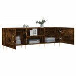 vidaXL Meuble TV chêne fumé 150x30x50 cm bois d'ingénierie