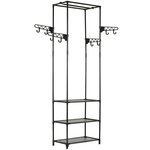 vidaXL Porte-vêtements Acier et tissu non-tissé 55x28 5x175 cm Noir