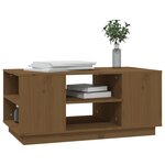 vidaXL Table basse Marron miel 90x49x40 5 cm Bois massif de pin