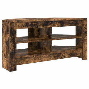 vidaXL MeubleTVd'Angle Chêne fumé 102 x 40 5 x 45 cm Bois d'ingénierie