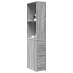 vidaXL Armoire de salle de bain étroite avec roulettes sonoma gris