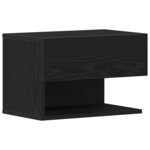vidaXL Cabinet de chevet avec tiroir Chêne noir 46 x 29 5 x 30 cm