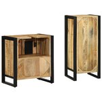 vidaXL Ensemble de mobilier de salle de bain avec étagère avec stockage avec porte 2 Pièces