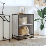 vidaXL Bibliothèque sonoma gris 60x35x76 cm bois d'ingénierie