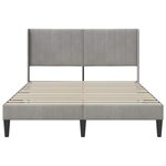 vidaXL Cadre de lit avec tête de lit Gris clair 160 x 200 cm Velours
