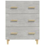 vidaXL Buffet Gris béton 70x34x90 cm Bois d'ingénierie