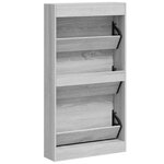 vidaXL Armoire à chaussures Sonoma gris 59x17x108 cm Bois d'ingénierie