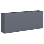vidaXL Jardinière anthracite 200x40x80 cm acier laminé à froid