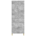 vidaXL Ensemble de Meubles 2 Pièces Gris béton Bois d'ingénierie