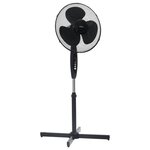 vidaXL Ventilateur sur pied Φ40 cm 120 cm Noir