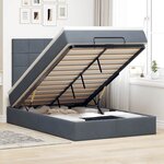 vidaXL Cadre de lit ottoman et matelas gris foncé 120x200 cm velours