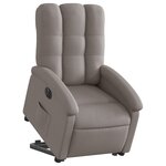 vidaXL Fauteuil inclinable électrique taupe tissu