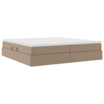 vidaXL Lit avec rangement et matelas Cappuccino 200 x 200 cm