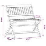 vidaXL Banc d'enfants Marron 61 x 38 x 57 cm Bois d'eucalyptus massif