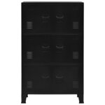 vidaXL Coffre de rangement industriel Noir 75x40x120 cm Acier