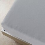 vidaXL Draps-housses Jersey 2 Pièces Gris 100x200 cm Coton