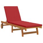 vidaXL Transat 1-personne Marron 63 x 199 x 85cm Bois d'acacia massif