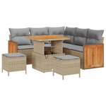 vidaXL Ensemble de canapé de jardin 8 Pièces beige et gris clair