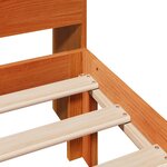 vidaXL Lit bibliothèque sans matelas cire marron 90x200 cm pin massif