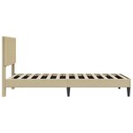 vidaXL Cadre de lit avec tête de lit Gris Vert Clair 90 x 190 cm