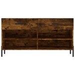 vidaXL Banc à chaussures chêne fumé 102x35x55 cm bois d'ingénierie