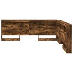 vidaXL Tête de lit de rangement Chêne fumé 200 cm Bois d'ingénierie