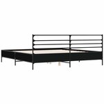 vidaXL Cadre de lit sans matelas noir 200x200 cm
