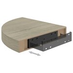 vidaXL Étagère d'angle flottante chêne 25x25x3 8 cm MDF