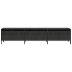 vidaXL Meuble TV noir 202x39x43 5 cm acier laminé à froid