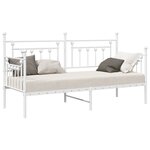 vidaXL Cadre de lit de jour Blanc 75 x 190 cm Acier