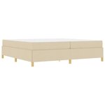 vidaXL Lit à ressorts avec matelas Blanc et crème 200 x 200 cm tissu