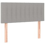 vidaXL Tête de lit à LED Gris clair 80x5x78/88 cm Tissu