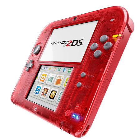 Nintendo nintendo 2ds (rouge transparent) - console de jeux-vidéo portable tactile à deux écrans