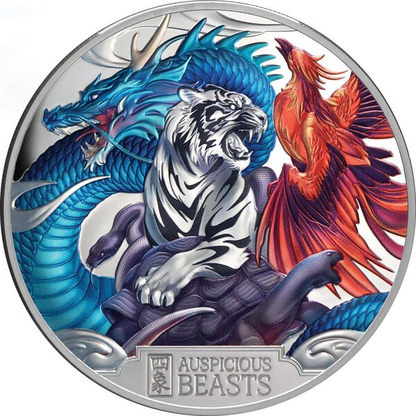 Pièce de monnaie en Argent 10 Dollars g 155.5 (5 oz) Millésime 2025 AUSPICIOUS BEASTS