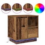 vidaXL Armoires de chevet avec lumières LED 2 Pièces Vieux bois 50x34 5x50 cm