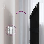 vidaXL Tête de lit murale Noir 127 5x3x60 cm Bois massif de pin