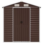 vidaXL Abri de jardin marron 191x980x198 cm acier galvanisé