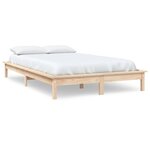 vidaXL Cadre de lit sans matelas 160x200 cm bois massif