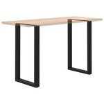 vidaXL Pieds de table de bar en U 2 pièces noir 60 x (100-101) cm acier