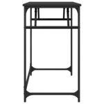 Bureau table poste de travail meuble d'ordinateur informatique étude 100 x 45 x 76 cm bois ingénierie acier enduit de poudre noir 02_0023882