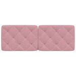 vidaXL Coussin de tête de lit rose 120 cm velours