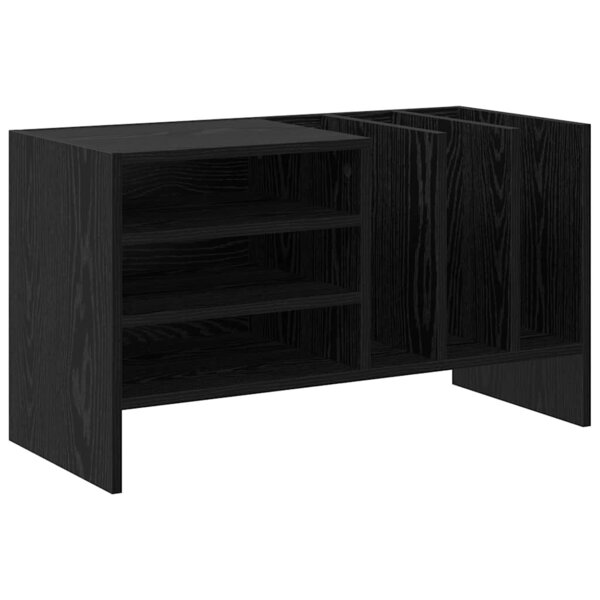 vidaXL Meuble à vinyles Chêne noir 78 5 x 35 x 45 cm Bois d'ingénierie